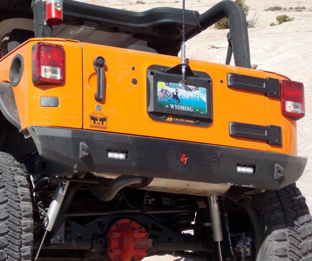 TNT CustomsJK License Plate Mount Black Powdercoat 07Pres Wrangler JK